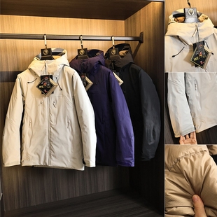 重磅推荐!科技功能性御寒!冬季男士纯色防风防水冲锋衣羽绒服潮