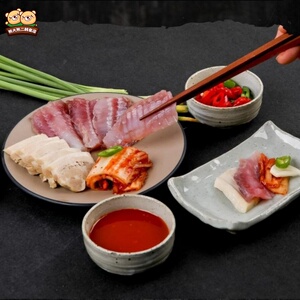 韩国工艺完全发酵洪鱼老板鱼斑鳐鱼三合200g装韩餐料理生鱼片食材