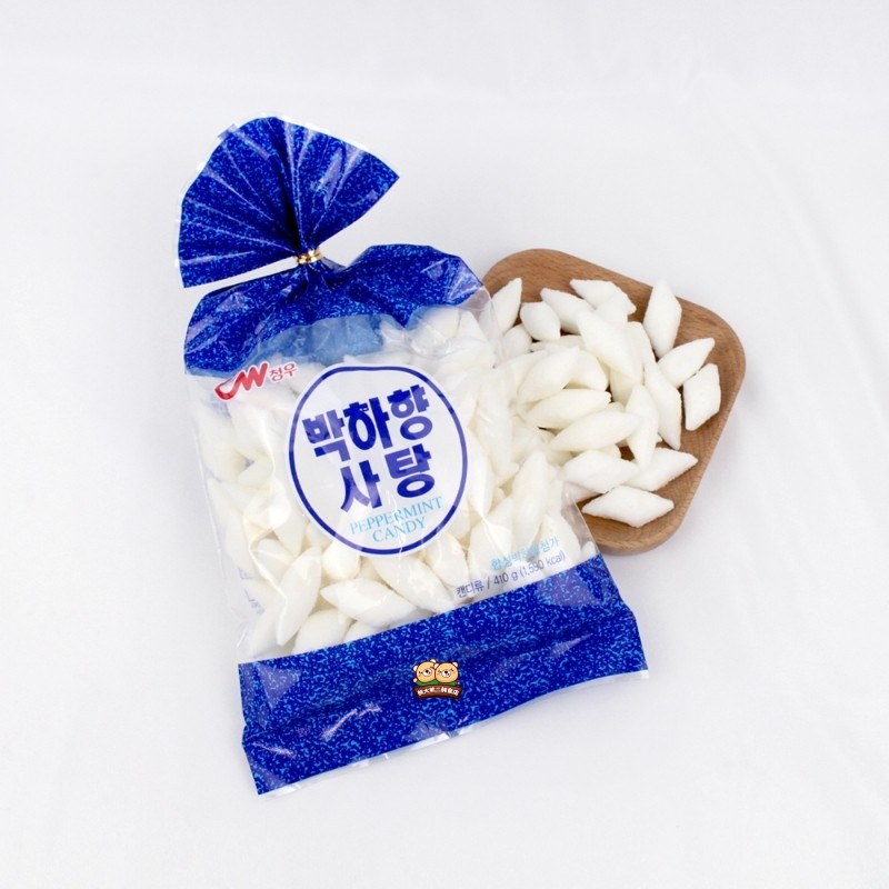 韩国进口青佑薄荷味糖果休闲零食410g袋装口气清新爽口硬糖润喉糖