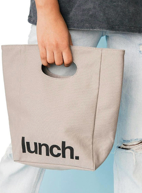 Jaycee原创饭盒袋便当手提包防水午餐袋上班族带饭帆布便当包