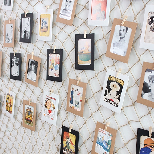 Фотография, креативная фоторамка, ремешок, настенная рыболовная сеть