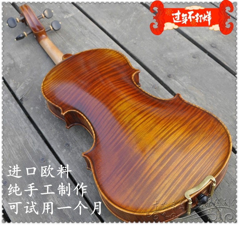 KNONUS卡农天然虎纹意大利进口独板整板成人专业纯手工高档小提琴