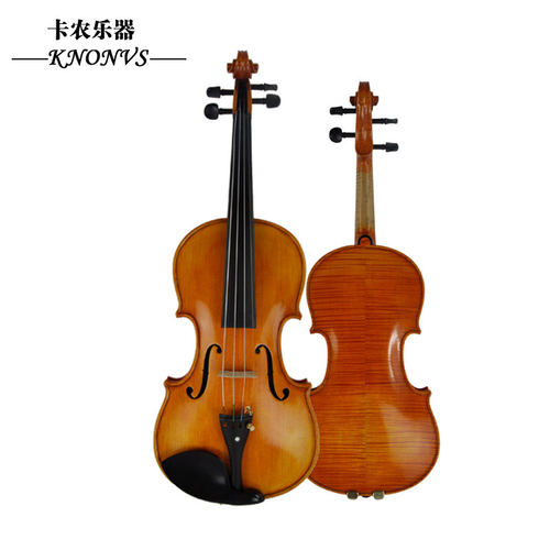 4/4 3/4 1/2大师级纯手工天然虎纹进口意大利欧料演奏高档小提琴