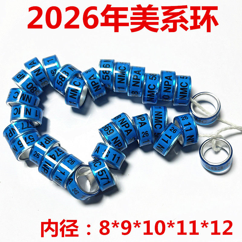 2026和2025美系环元宝圆环种鸽私环信鸽观赏鸽欧盟环