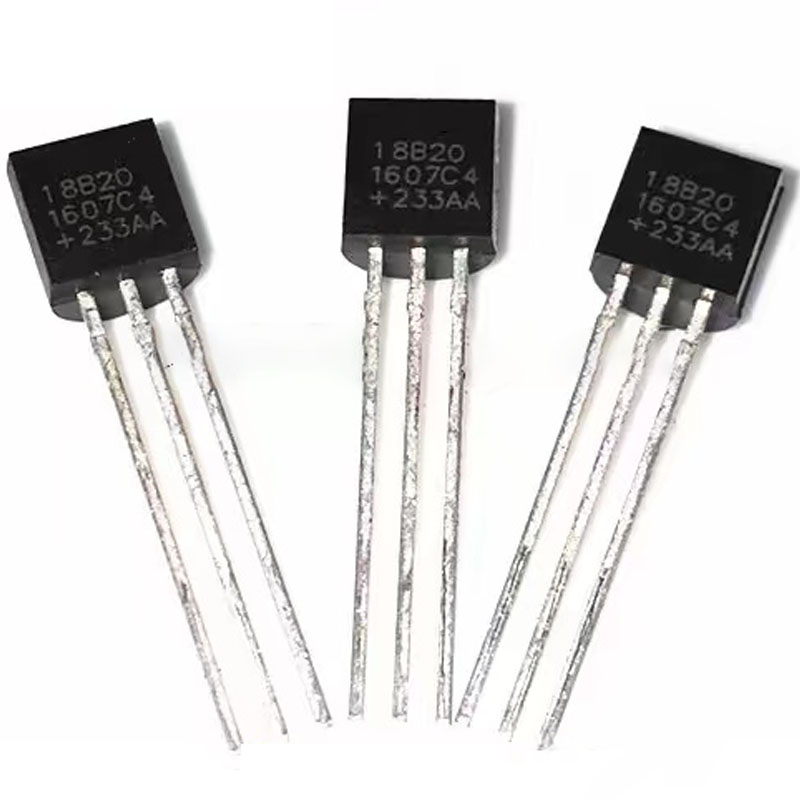 直插 DS18B20 芯片 可编程数字温度器/温度传感器 温度采集TO-92
