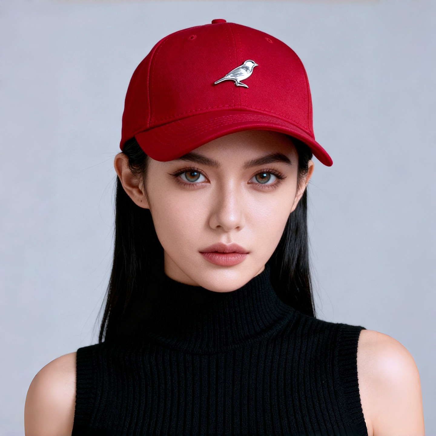 正品硬顶喜鹊鸭舌帽子春夏秋冬好运红色大标喜庆棒球帽女ny道奇队