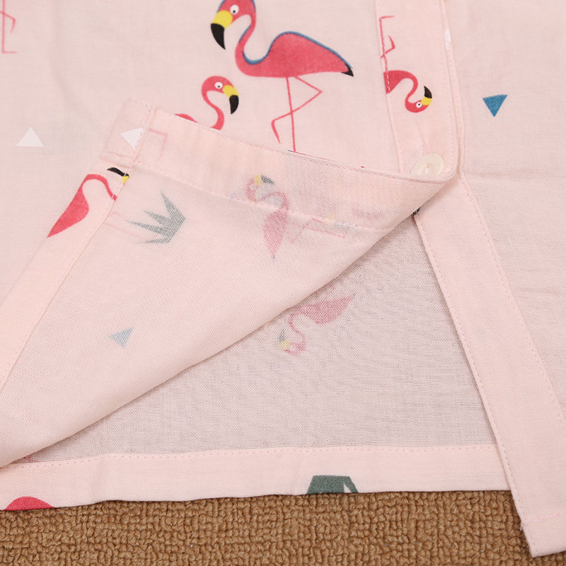 여름 얇은 면화 감금 옷 더블 브레스트 잠옷 출산 가정 의류 긴팔 간호 의류 간호 복