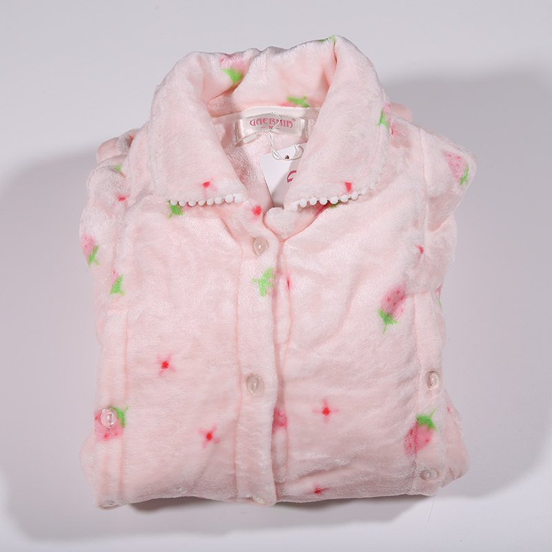 겨울 두꺼운 따뜻한 간호 의류 플러스 벨벳 산호 벨벳 플란넬 감금 의류 잠옷 세트 산후 가정 의류