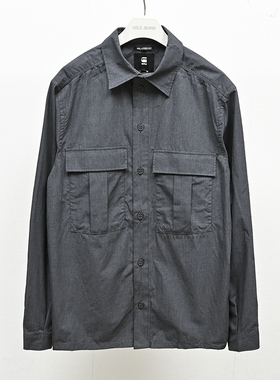 超值好货春夏薄款男夹克深灰色工装休闲外套多口袋潮流日系宽松版