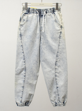 特价男女同款ABLE JEANS中性香蕉裤牛仔裤休闲裤潮流中高腰裤春夏