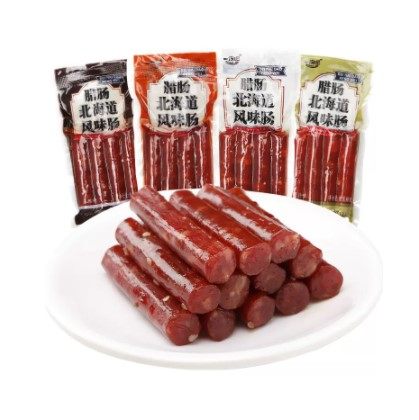 新货一份吧北海道风味腊肠香辣味猪肉类