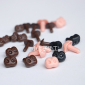 小丸子手工黑色狗鼻子四方形鼻子毛绒玩具仿真狗嘴巴玩偶泰迪犬