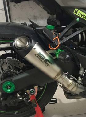 摩托车跑车改装GSX250忍者250黄龙赛600ninja400R3R6炸街SC排气管