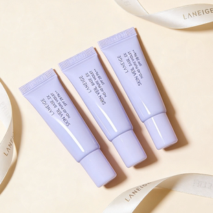 新款韩国兰芝隔离10ml中小样雪纱丝柔紫色保湿提亮打底妆前乳霜