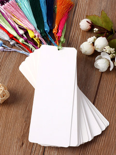 手绘空白书签卡片小清新流苏学生用儿童纸质卡手工自制diy材料包