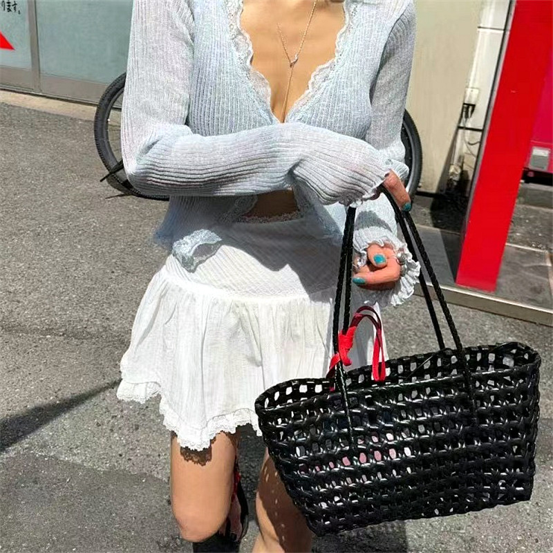 韩国东大门小众镂空沙滩包