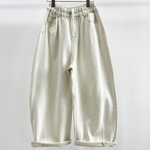 休闲弯刀裤 CHYY2025秋季 牛仔女香蕉裤 简约百搭宽松阔版 显瘦潮 新款