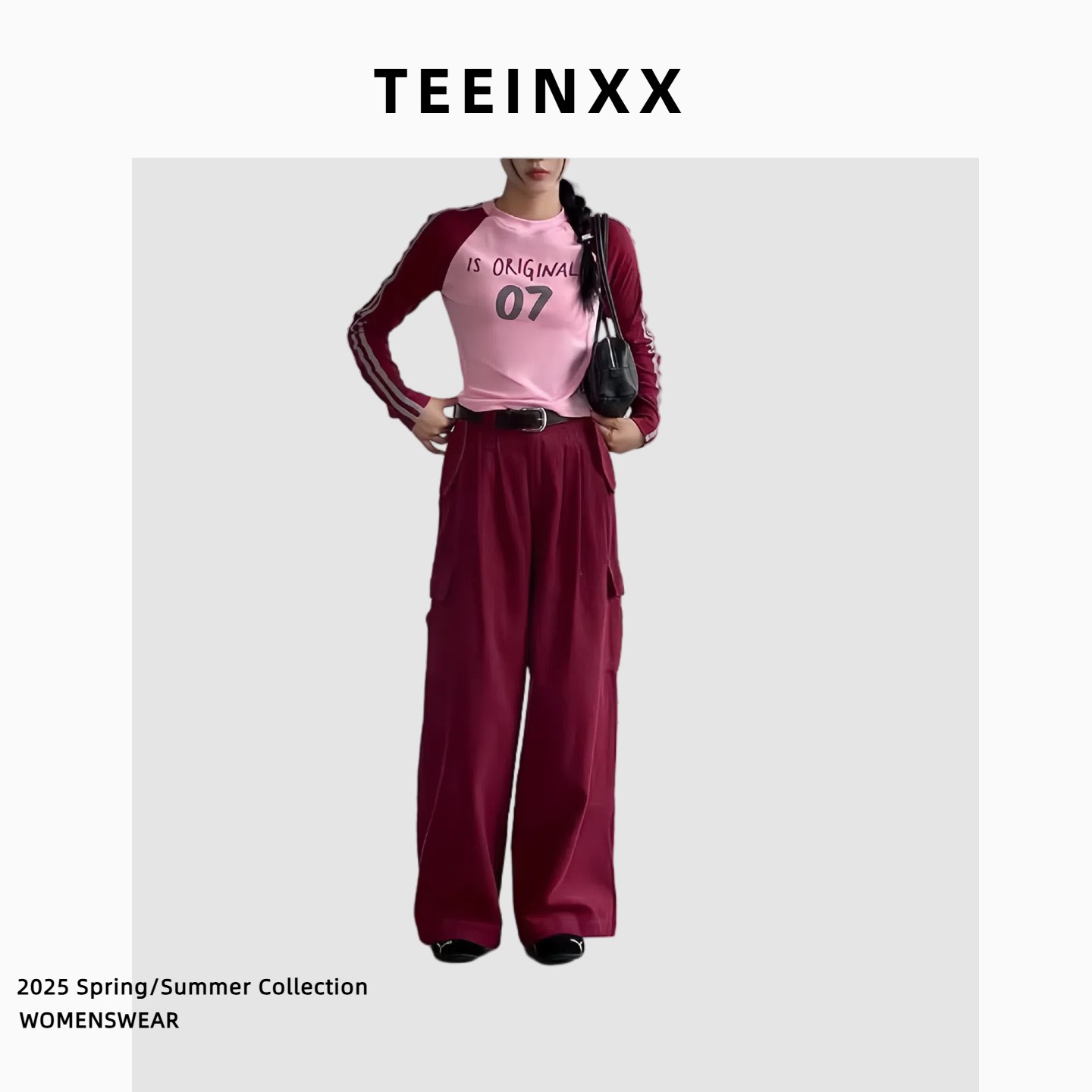 TEEINXX美式辣妹宽松百搭工装裤女夏季新款纯色休闲拖地阔腿长裤