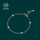 脚绳轻奢小众脚饰高级感足链 新中式 炙真银楼素安 999纯银脚链女款