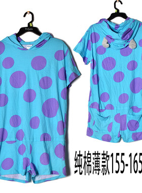卡通男女款均码连帽如厕版家居服