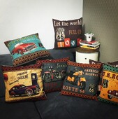 复古LOFT工业风酒吧咖啡馆服装 店汽车办公室家居沙发抱枕靠枕靠垫