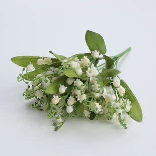 仿真假花塑料花婚庆装 饰花束新娘手捧花拍照道具风铃花铃兰花