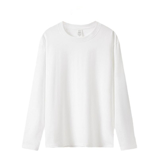 埃森图潮牌230g纯棉潮流T恤运动休闲长袖体恤保暖圆领男女打底衫