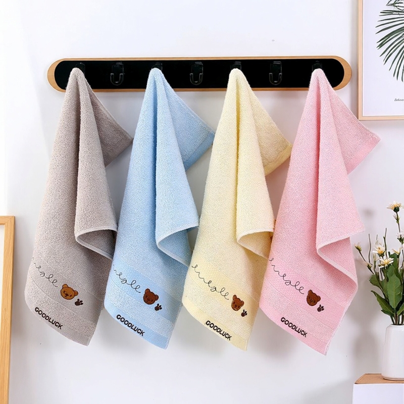 儿童毛巾纯棉小毛巾吸水柔软童巾洗脸巾擦汗巾擦头巾洗澡巾家用