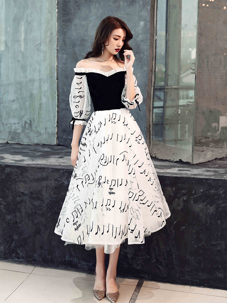 Banquet evening dress female 2021 new white socialite annual party dress small dress skirt summer dress thin party party