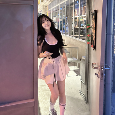 MISSCHANGE天丝百褶m1u系半身裙