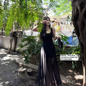 纯欲背心透感网纱真两件套针织裙叠穿 CHANGE 双面娇娃 MISS