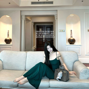 天丝双肩带连衣裙修身 CHANGE MISS 显瘦鱼尾长裙 香颂夜巴黎