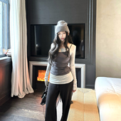 T恤 吊带两件套上衣 CHANGE 莱赛尔叠穿长袖 百兰地恋人 MISS