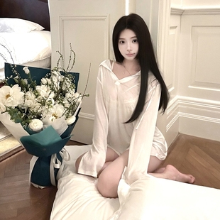 【冰皮防晒】MISS CHANGE/超薄嗲欲透视第二层皮肤超柔防晒连帽T