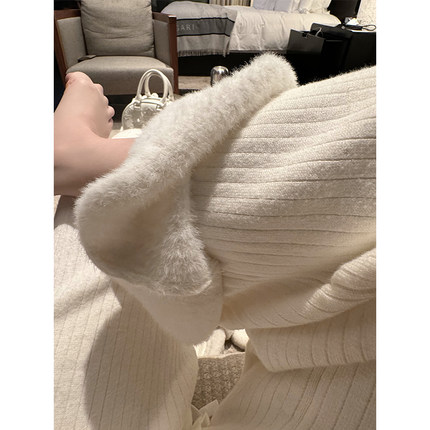 MISS CHANGE【人间小暖炉】内里貂绒超暖阔腿拖地长裤