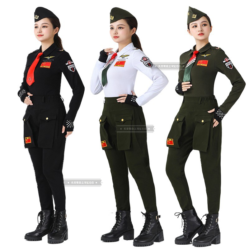 水兵舞演出服装新款军鼓长袖T恤广场舞吉特巴舞蹈上衣春秋送领带