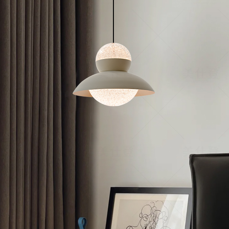 卧室床头可升降小吊灯 高级感轻奢设计师创意个性艺术花苞小吊灯