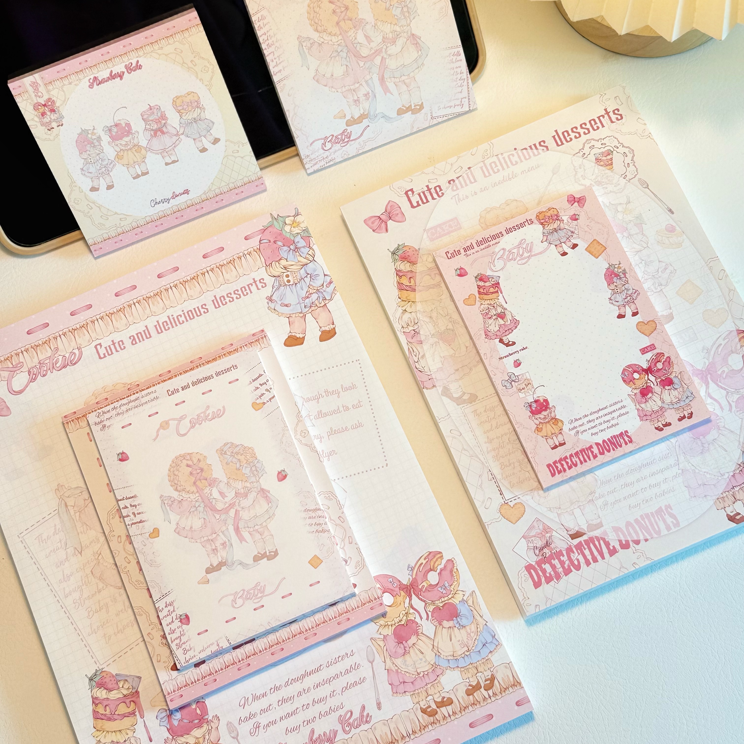 Pink berry原创设计甜点宝宝系列可撕双面120gB5A5便签本留言本