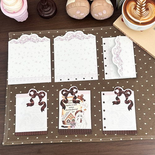 Pink berry原创碎花&猫猫双面异型m5内页手帐打孔活页替芯