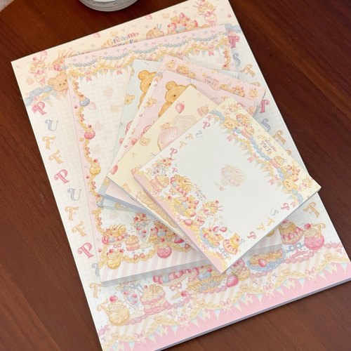 Pink berry原创设计奶芙菓子屋系列可撕双面120gB5A5B6便签留言本