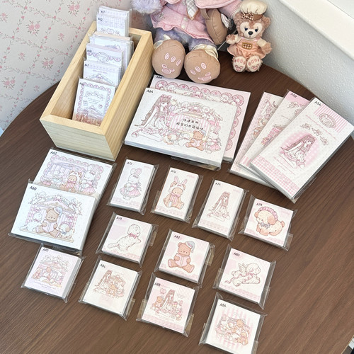 Pink berry原创兔熊晚安屋封口贴封箱贴纸烘培包装出卡打包好物