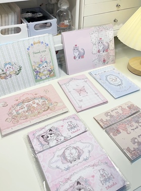Pinkberry原创猫猫折页卡信封13cm卡头出卡打包好物烘培包装哑膜