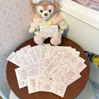 Pink berry原创设计气球女孩系列封口贴贴纸烘培包装出卡打包好物