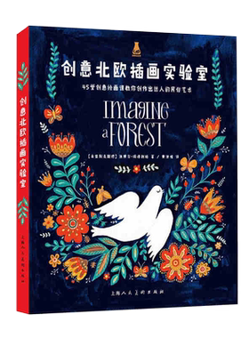 创意北欧插画实验室-45堂创意绘画课 民俗艺术插画作品艺术史 插画家迪娜尔玛塔利珀 创意美术画 零基础学插画风格教程正版书籍
