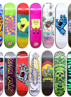 Santa Cruz 进口鬼手板面 Creature滑板 正品高弹性枫木 赠送砂纸