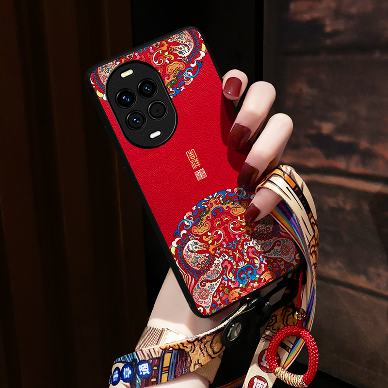 适用华为nova14手机壳国风马新年