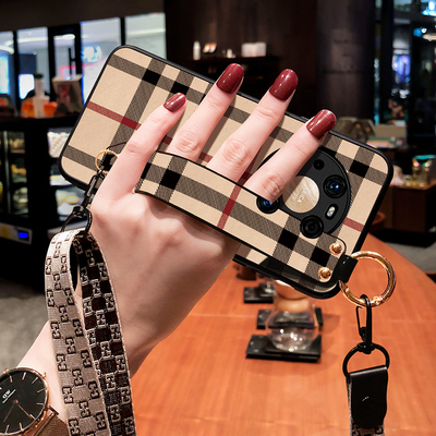 适用华为mate40pro手机壳斜挎绳