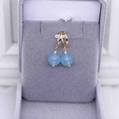 甜美纯银女海蓝宝天然水晶