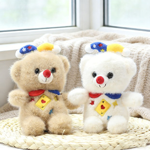 网红可爱仿真小动物毛绒玩具小熊公仔挂件钥匙扣包包挂饰生日礼物