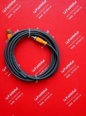 IFM EVC114 易福门全新连接线 M12 4芯 公母头 4米